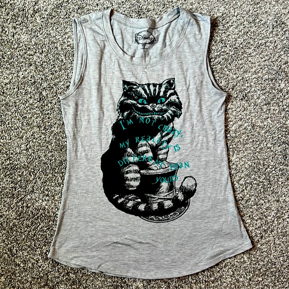 Disney Tank Top with Design Color Light Gray Size S